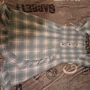 Wonder Nation Blue Plaid Kids Casual Dress